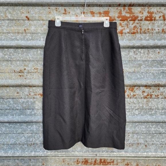 jcpenney Skirts Vintage High Waisted Jcpenny Black Aline Skirt